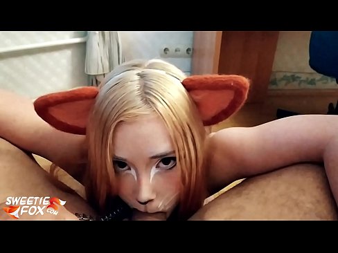 ❤️ Gitulon ni Kitsune ang dick ug cum sa iyang baba ❤❌ Sex video sa amon ❌️